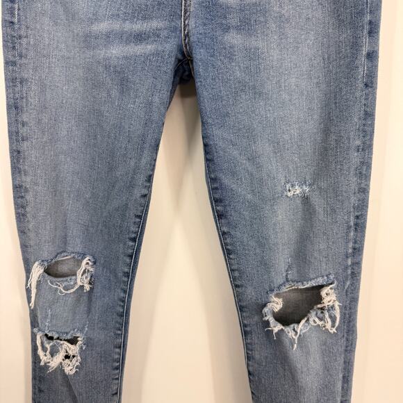Agolde Sophie Skinny Jeans Size 26 Distressed Ripped Blue Stretch Denim - Picture 9 of 15